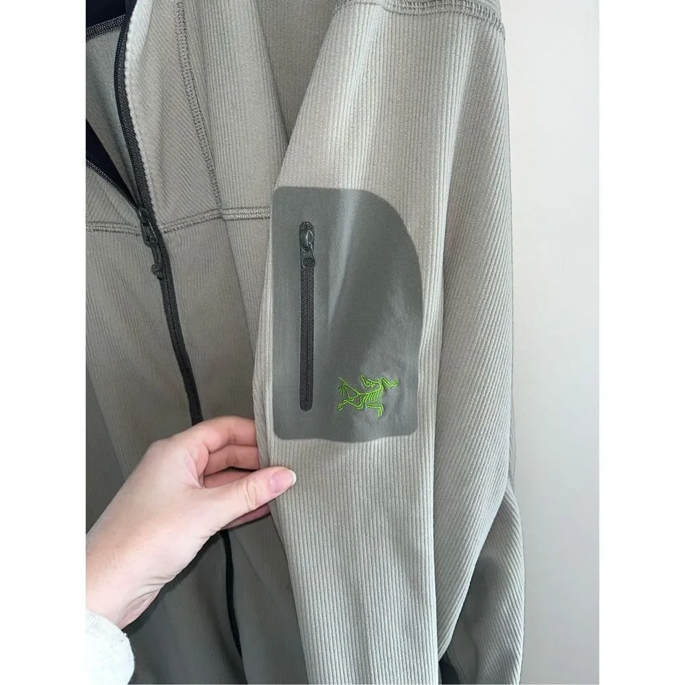 Arc’Teryx Full Zip Fleece Jacket Polartec Khaki 2XL